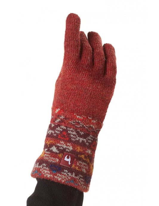 Fingerhandschuhe GELIA aus 100% Baby Alpaka im Jacquard-Design – weiche, warme Handschuhe mit peruanischem Muster, handgefertigt in Peru