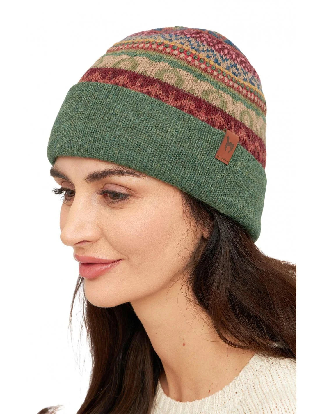 Zweiseitige Alpaka-Mütze LUNA – kuschelig, warm und fair produziert in Cusco, Peru